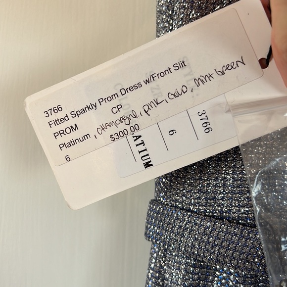 NWT Clarisse Platinum Sparkle Dress - Picture 17 of 17